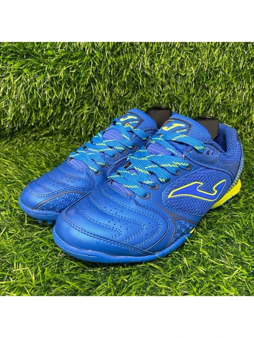 Joma Dribling Turf Soccer Shoes DRIW.804.TF Men's USA 7 EU 40 Blue Yellow 2230